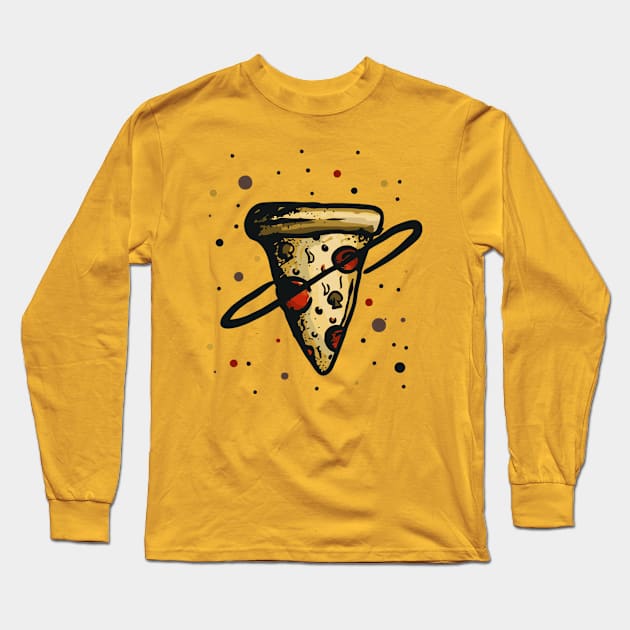 Pizza Space Long Sleeve T-Shirt by FirmanBayu